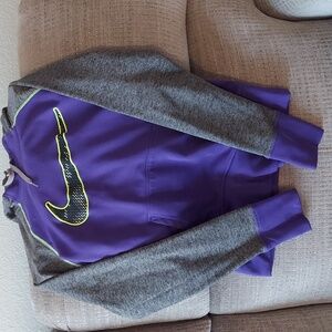 Purple and Lime Green Nike Hoodie